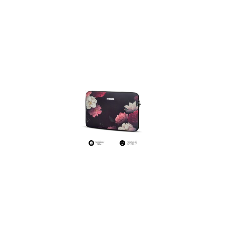 SUBBLIM Funda Ordenador Neopreno Trendy Sleeve Neo Flowers 13,3-14"