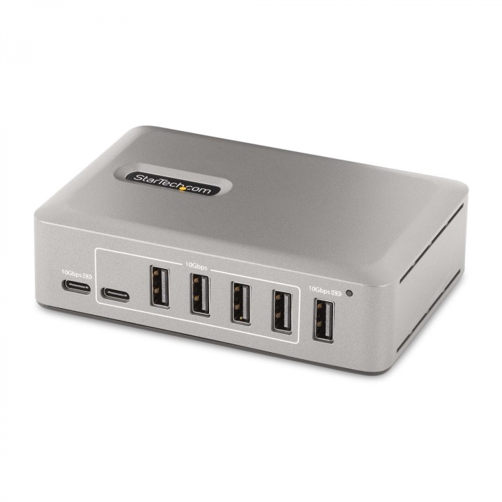 StarTech.com Hub Concentrador USB-C de 10 Puertos - 8x USB-A/2x USB-C - con Fuente de 65W - USB 3.1 10Gbps - Ladrón USB Tipo C