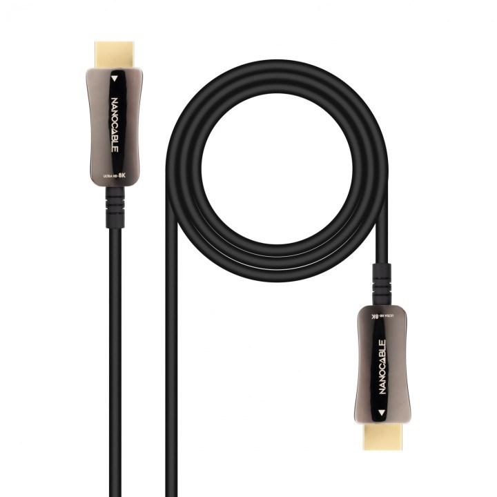 Cable HDMI V2.1 AOC 8K@60Hz 4K@120Hz 48Gbps A/M-A/M, Negro, 10 m