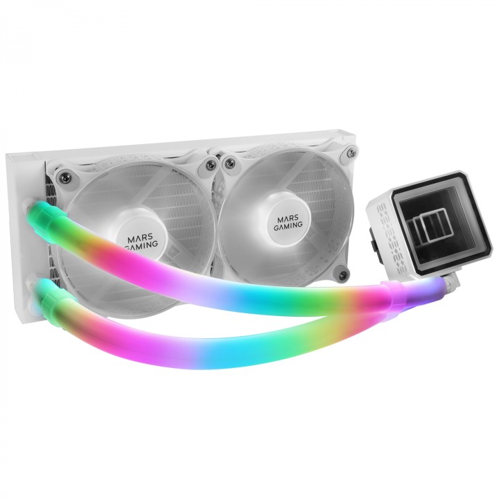 Mars Gaming MCA-WT Tubos ARGB para Refrigeración LÍ­quida 30 LEDs Ultra Brillantes Personalizables ARGB Silicona Eco Soft