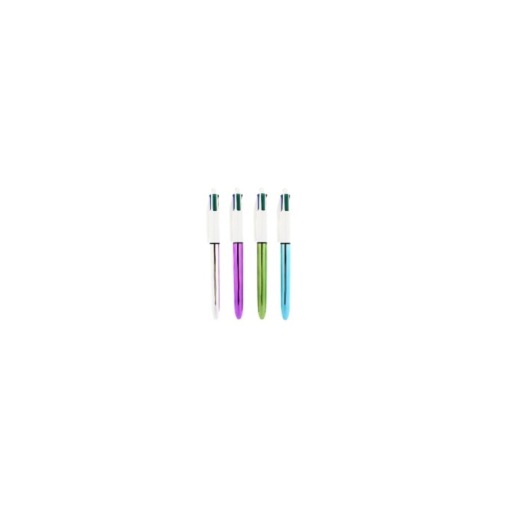 BIC 4-COLOURS SHINE Negro, Azul, Verde, Rojo 12 pieza(s)