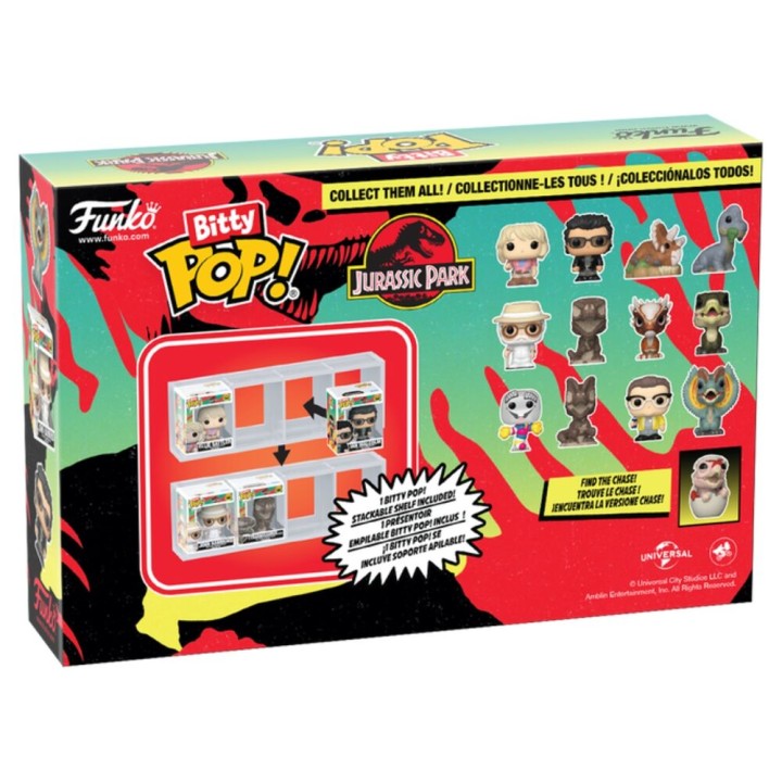 Blister 4 figuras Bitty POP Jurassic Park Triceratops