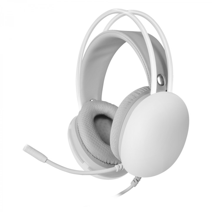 Mars Gaming MH-GLOW Blanco Auriculares 360º Full Chroma RGB Flow Micrófono Cancelación de Ruido Diseño Ultra-ligero