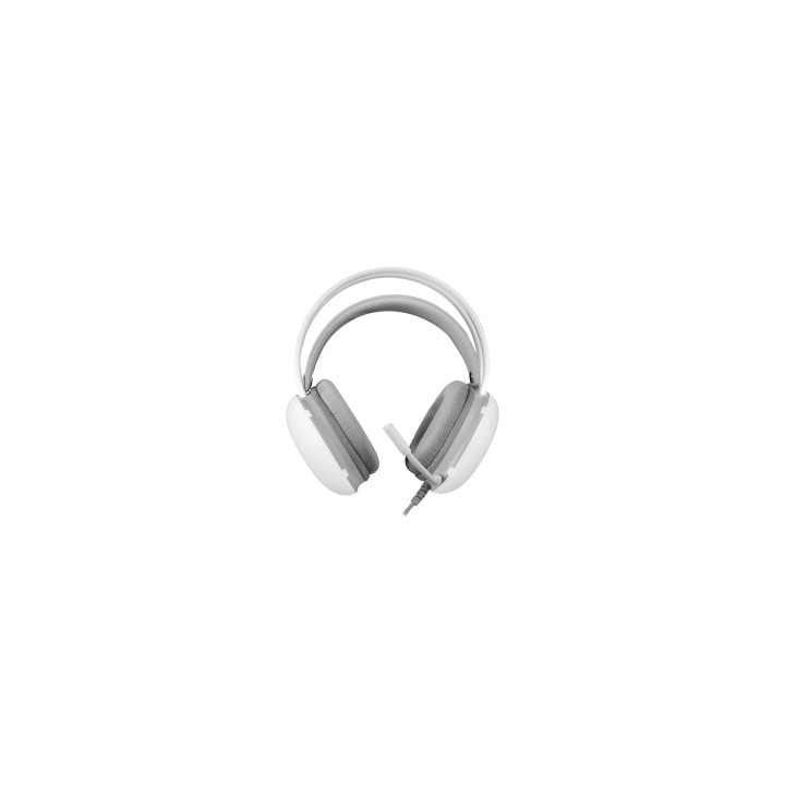 Mars Gaming MH-GLOW Blanco Auriculares 360º Full Chroma RGB Flow Micrófono Cancelación de Ruido Diseño Ultra-ligero