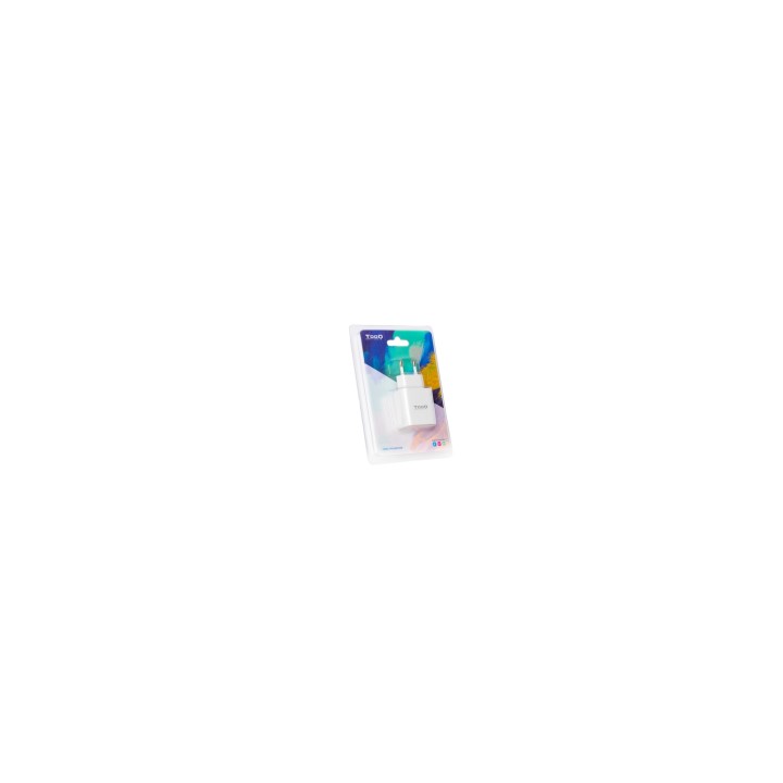 TooQ Cargador de Pared USB-C PD20W, Blanco