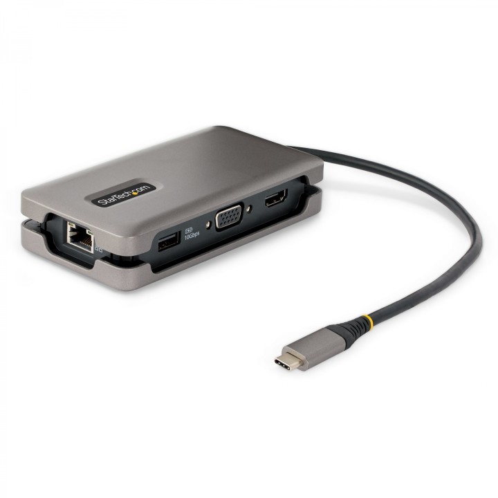 StarTech.com Adaptador Multipuertos USB-C - HDMI 4K a 60Hz VGA - Hub Ladrón USB de 3 Puertos - Power Delivery de Paso de 100W -