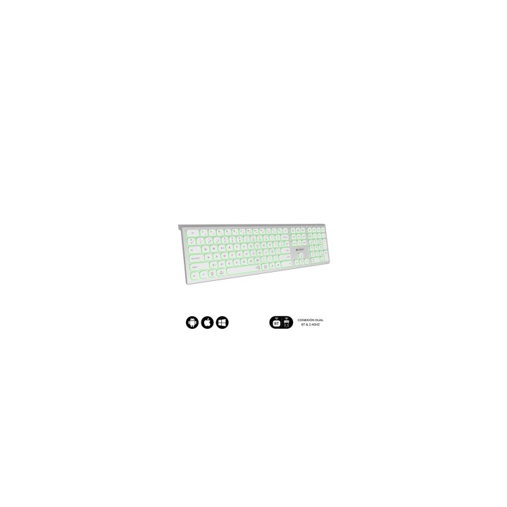 SUBBLIM Teclado Bluetooth/2.4G Master iluminado Ext P/B