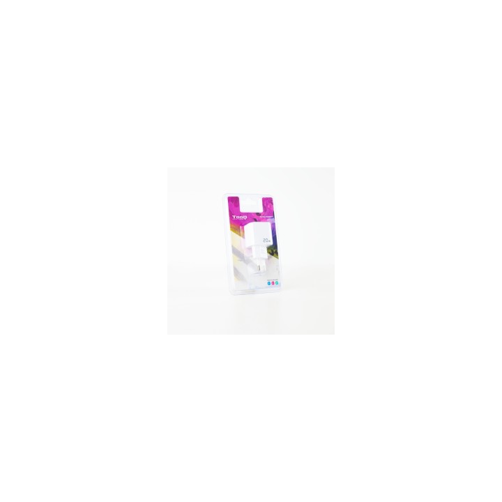 TooQ Cargador de Pared USB-C PD20W, Blanco