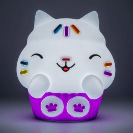 Luz silicona recargable SquishyGlo Cakey Cat La casa de muñecas de Gabby