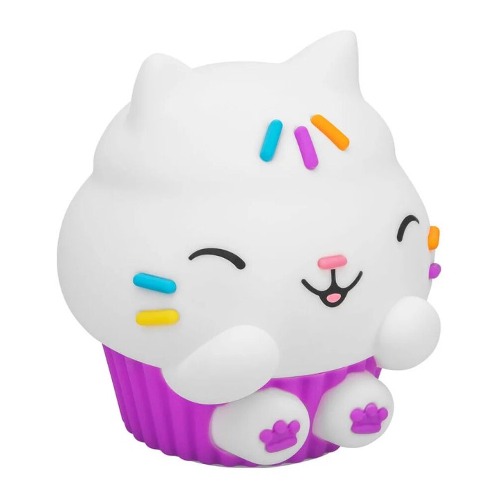 Luz silicona recargable SquishyGlo Cakey Cat La casa de muñecas de Gabby