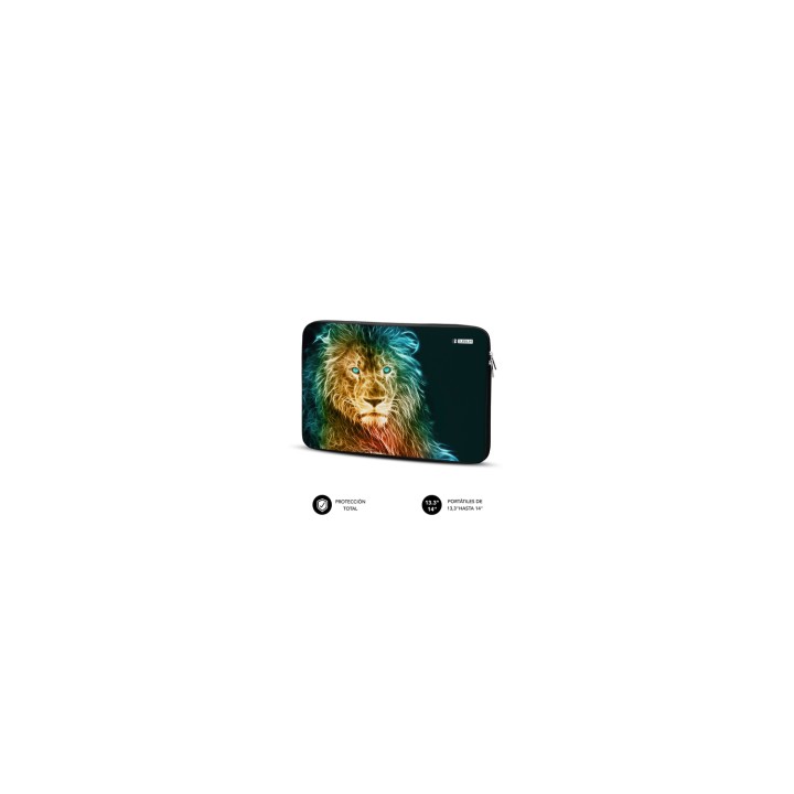 SUBBLIM Funda Ordenador Neopreno Trendy Sleeve Neo Lion 13,3-14"