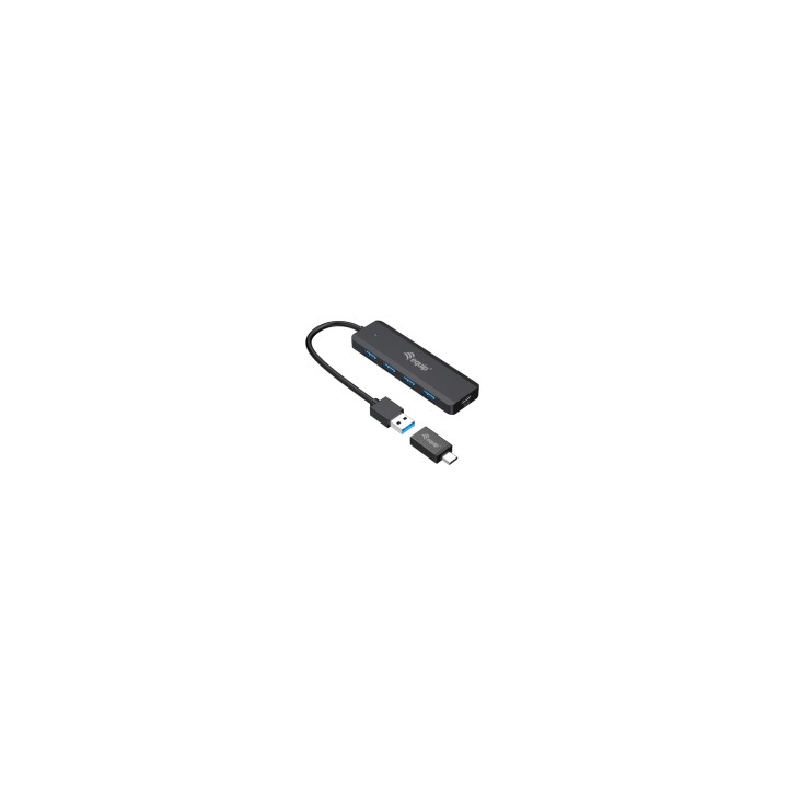 Equip 128959 hub de interfaz USB 3.2 Gen 1 (3.1 Gen 1) Type-A 5000 Mbit/s Negro