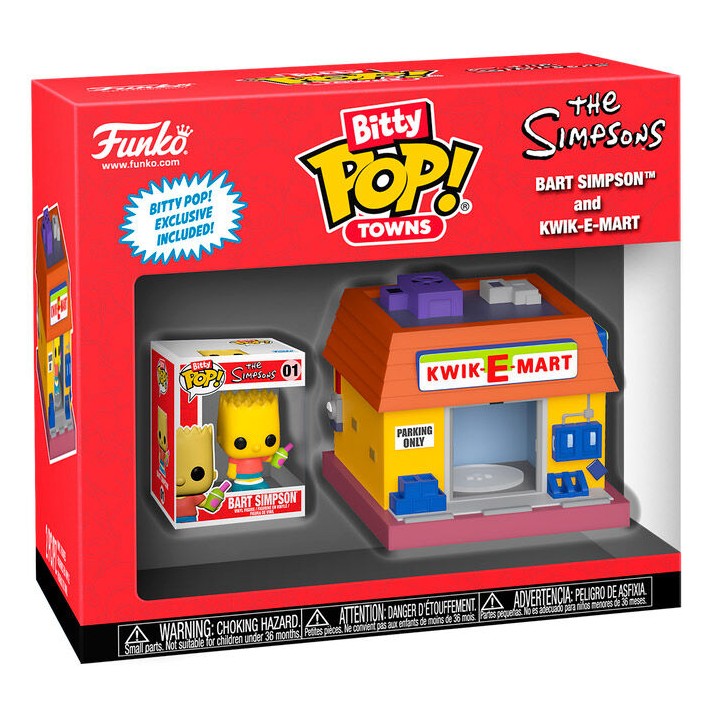 Figura Bitty POP Town Simpsons Bart Simpsons and Kwik-E-Mart