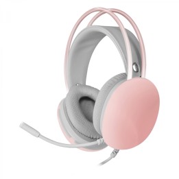Mars Gaming MH-GLOW Rosa Auriculares 360º Full Chroma RGB Flow Micrófono Cancelación de Ruido Diseño Ultra-ligero Almohadillas