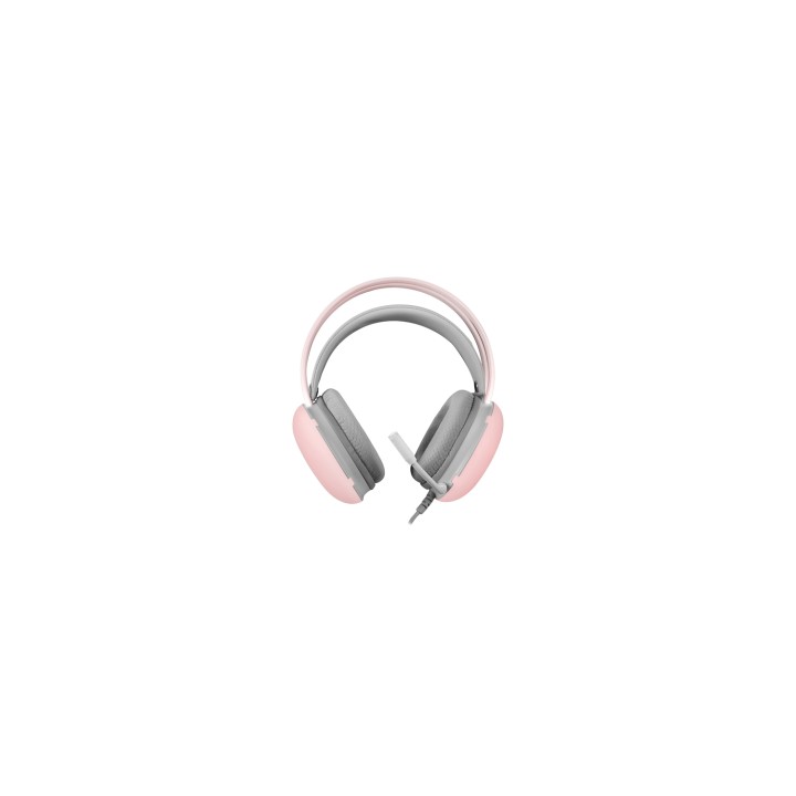 Mars Gaming MH-GLOW Rosa Auriculares 360º Full Chroma RGB Flow Micrófono Cancelación de Ruido Diseño Ultra-ligero Almohadillas