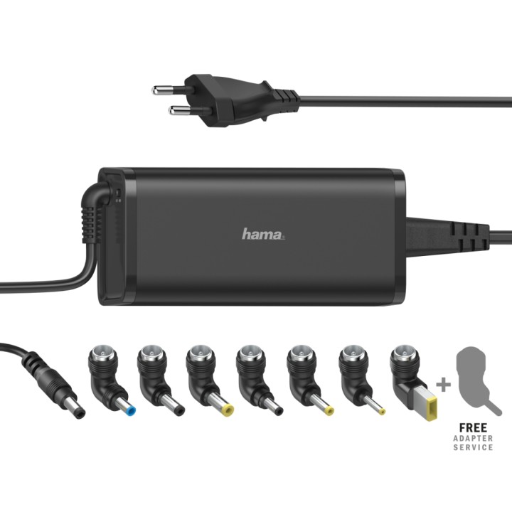 Hama Cargador para portátil con 8 adaptadores de 15-19V/90W