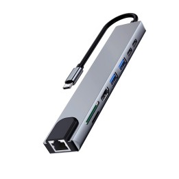 Ewent USB-C a Dock Multipuerto 8 en 1 HDMI 4K 87W
