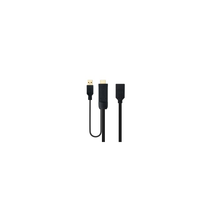 Nanocable Conversor HDMI 2.0 a DisplayPort V1.2 Negro, 20 cm