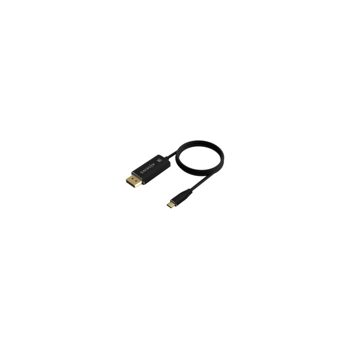 AISENS Cable Conversor Aluminio USB-C a Displayport 8K@60Hz, USB-C/M-DP/M, Negro, 1.8M