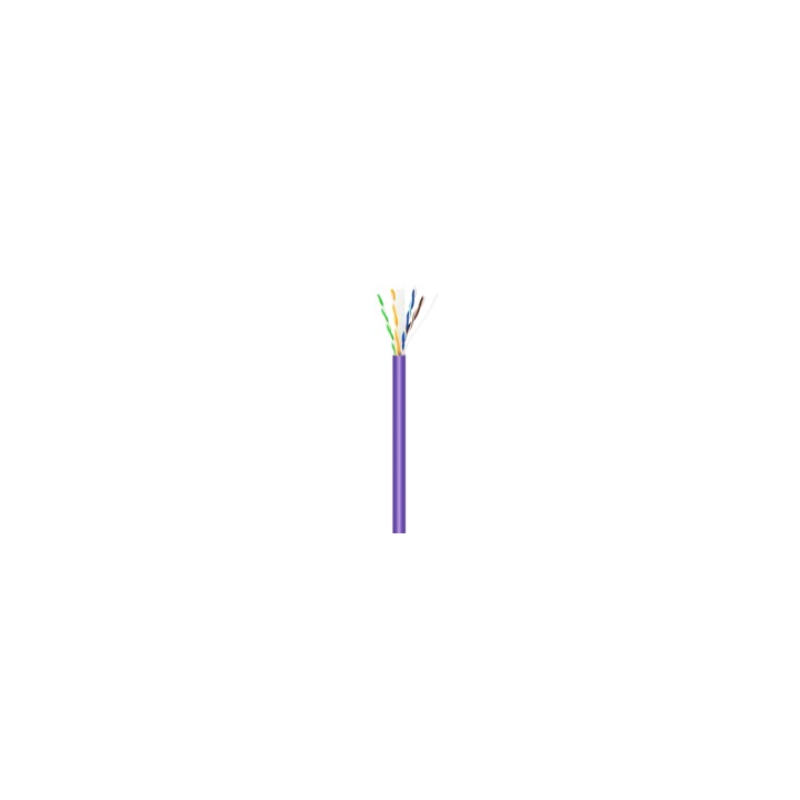 AISENS Cable de Red RJ45 LSZH Cat.6 UTP Rigido AWG23 CCA (Aleacion), Violeta, 100M