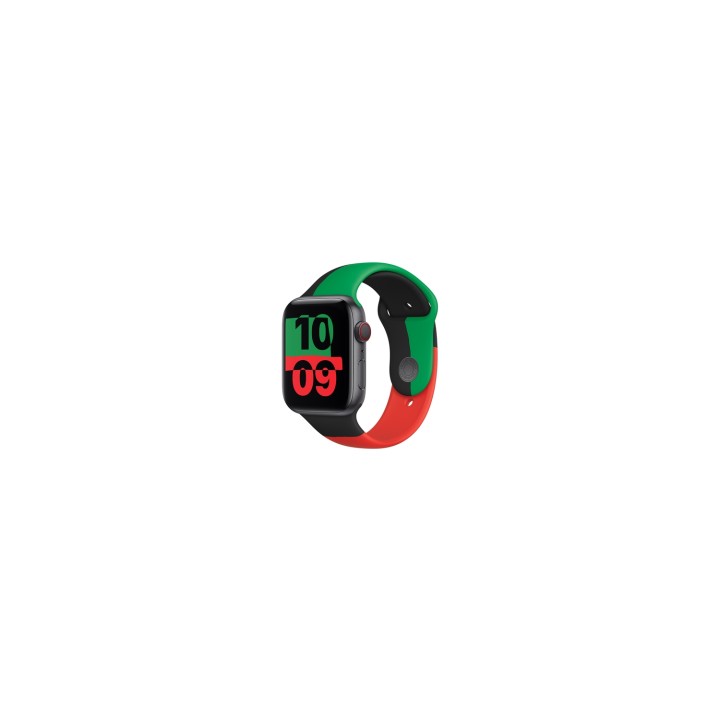 Apple MUQ73ZM/A Accesorios para dispositivos vestibles inteligentes Grupo de rock Negro, Verde, Rojo Fluoroelastómero