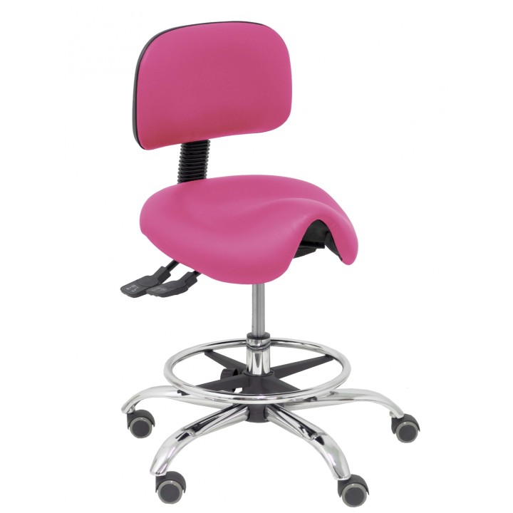Piqueras y Crespo Taburete Zarza similpiel rosa