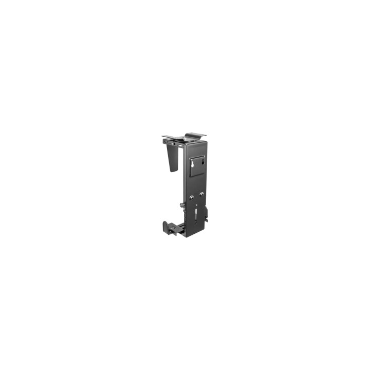 AISENS Soporte Giratorio Antirrobo y Altura Personalizable para CPU para Montaje por Debajo de Escritorio o a La Pared