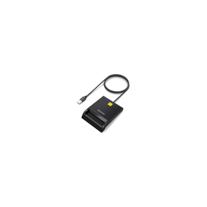 AISENS Lector de Tarjeta Inteligente DNI USB-C, Negro