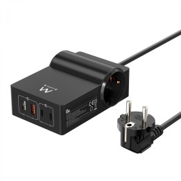 Ewent EW3992 base múltiple 1,5 m 2 salidas AC Interior Negro