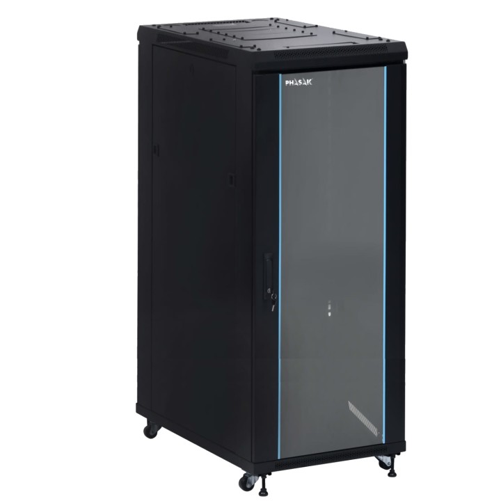 Phasak Armario Rack PRO 19" 37U 600 x 600 negro con ventilación - PHO 6637