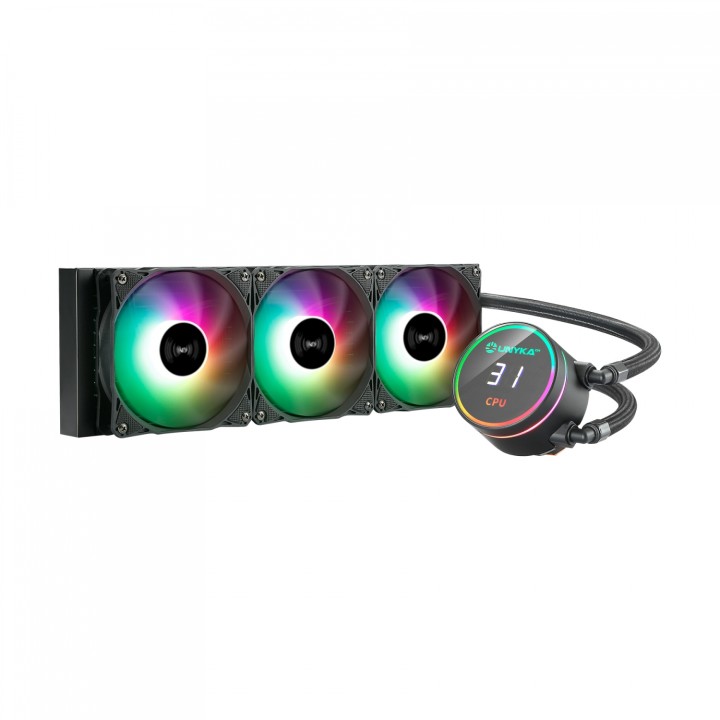 UNYKAch AquaStorm 360 Procesador Kit de refrigeración lÍ­quida 12 cm Negro 1 pieza(s)