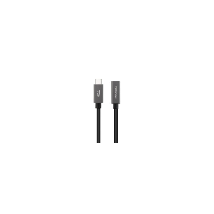 Nanocable Cable Prolongador USB-C 3.2 Gen2x2 20Gbps 3A, 4K/60Hz, USB-C/M-USB-C/H, Negro, 2 m