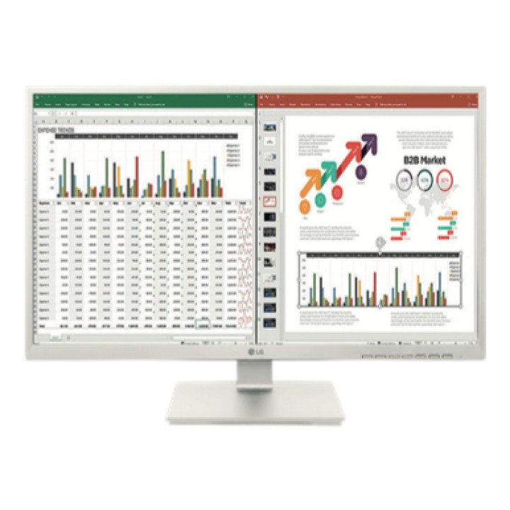 LG 27BK55YP-W pantalla para PC 68,6 cm (27") 1920 x 1080 Pixeles Full HD LED Blanco