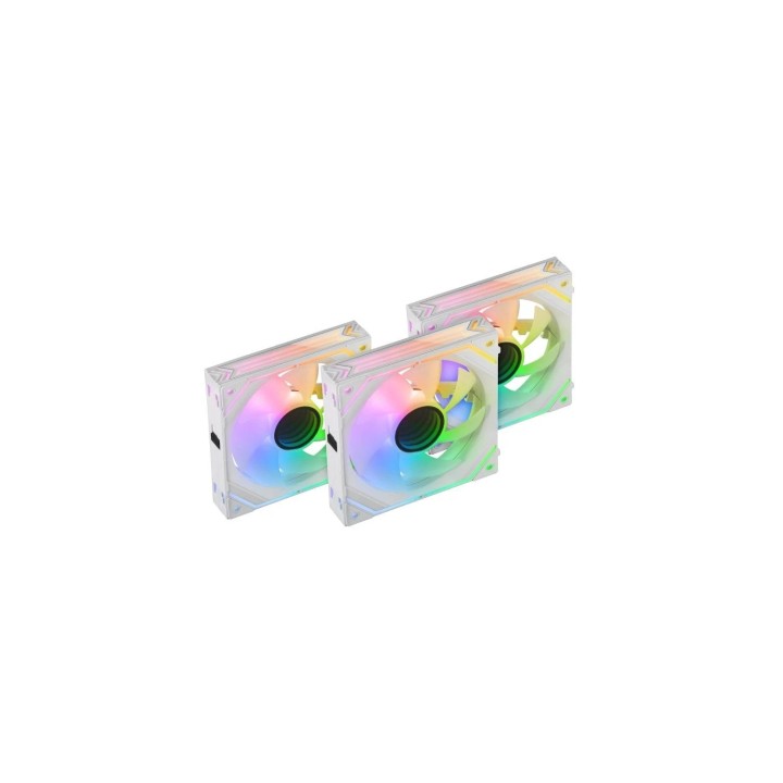 Pack 3 Ventiladores Mars Gaming MF-LINKFINITYKIT/ 12cm/ ARGB/ Blancos