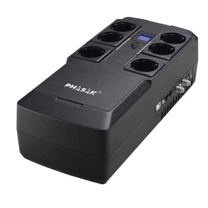 Phasak SAI/UPS 800VA INTERACT KYPTOS PH 9478 sistema de alimentación ininterrumpida (UPS) LÍ­nea interactiva 0,8 kVA 480 W 6