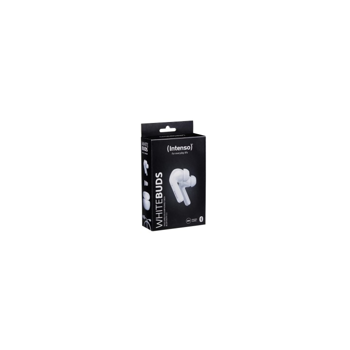 Intenso White Buds T302A Auriculares Dentro de oÍ­do Llamadas/Música/Deporte/Uso diario Blanco