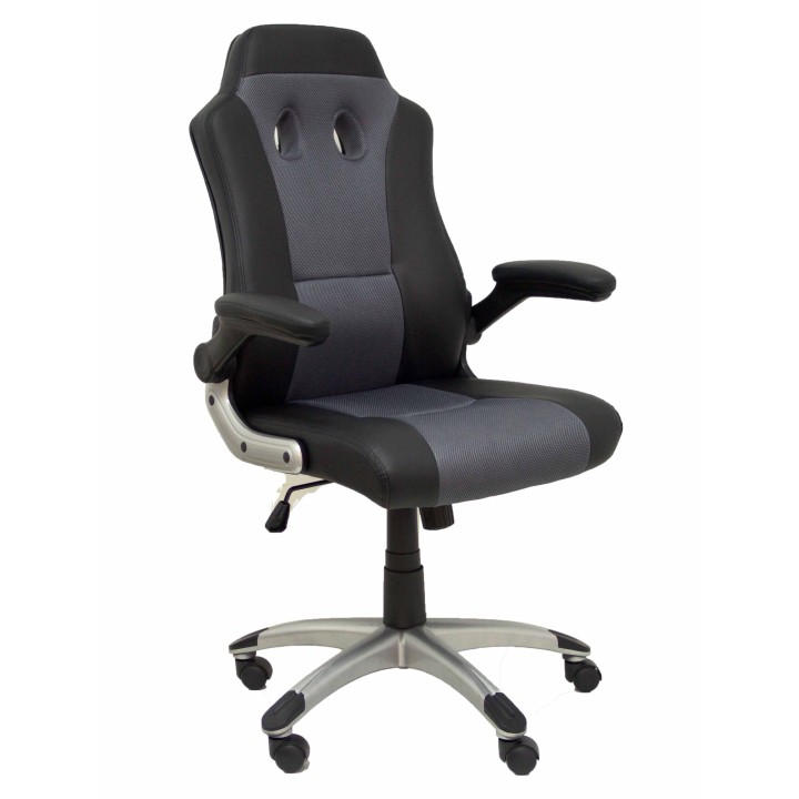 Piqueras y Crespo Silla gaming Talave similpiel negro y gris