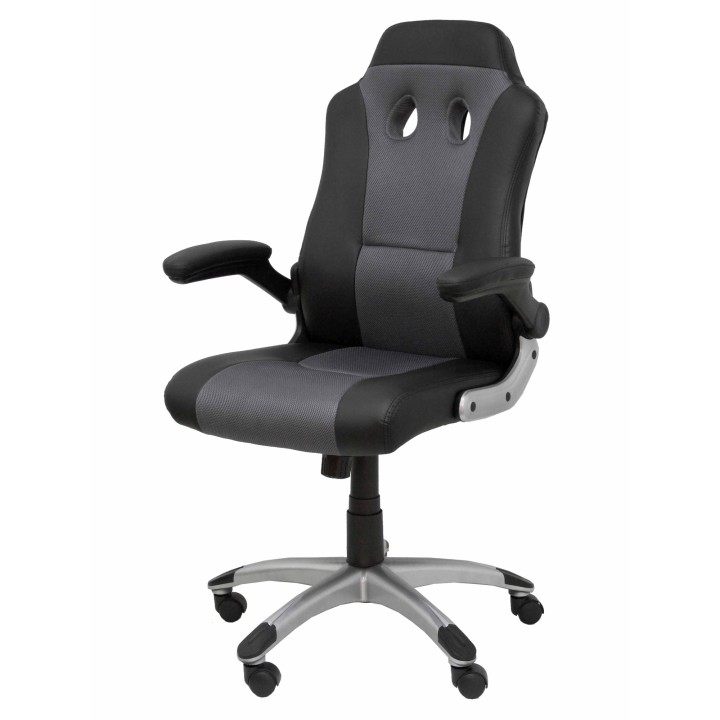 Piqueras y Crespo Silla gaming Talave similpiel negro y gris