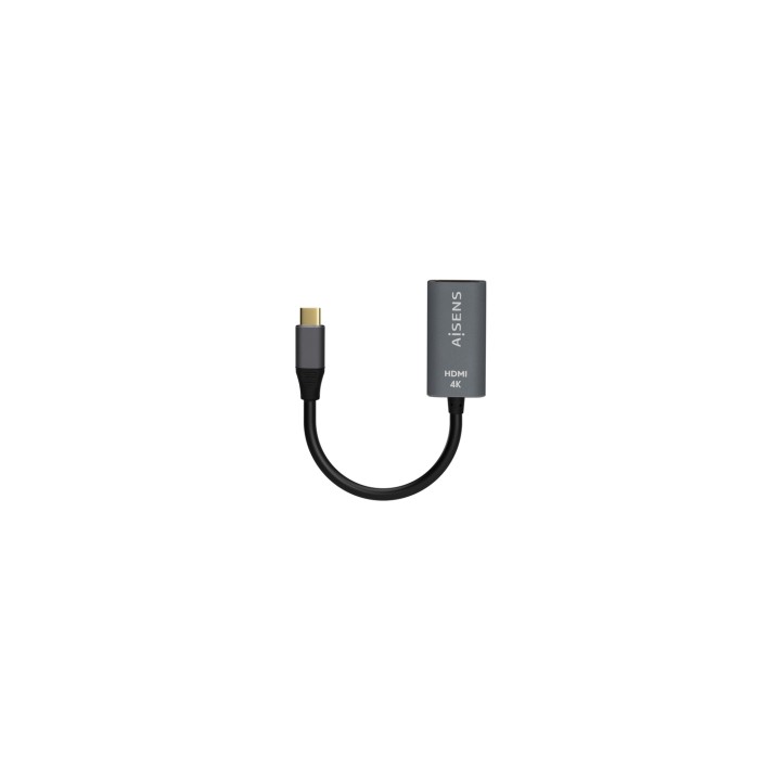 AISENS Conversor Aluminio USB-C a HDMI 4K@60Hz, USB-C/M-HDMI/H, Gris, 15cm