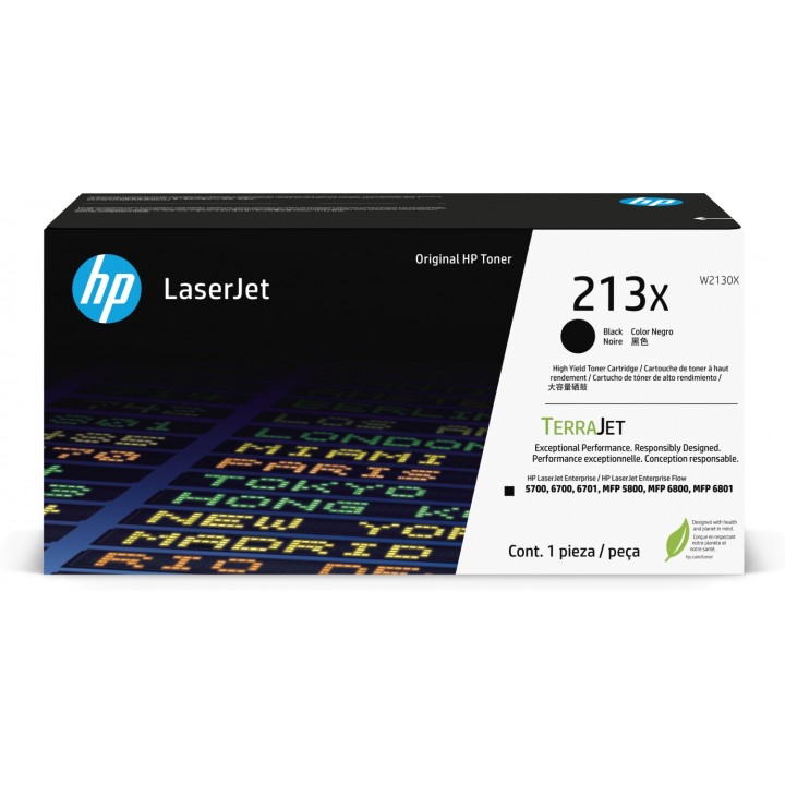 HP Cartucho de tóner Original LaserJet 213X de alto rendimiento negro