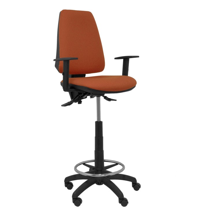 Piqueras y Crespo Taburete Elche S bali marron brazos regulables