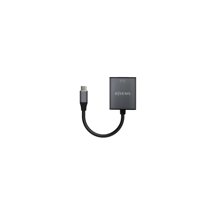 AISENS Conversor Aluminio USB-C a VGA, USB-C/M-HDB15/H, Gris, 15cm