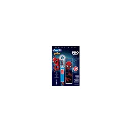 Oral-B Vitality Pro Kids Spiderman Niño Cepillo dental oscilante Azul, Rojo