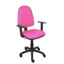 Piqueras y Crespo Silla Ayna similpiel rosa brazos regulables