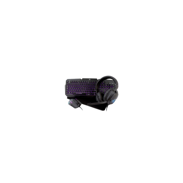 Deep Gaming Pack gaming DeepX-Wing 2 teclado Ratón incluido USB QWERTY Español Negro