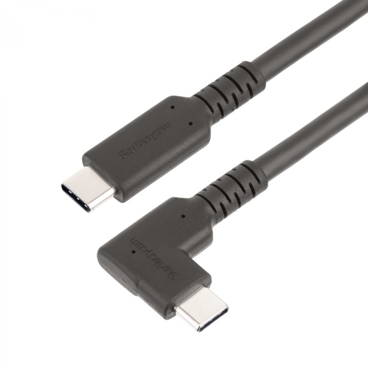StarTech.com Cable de 1m USB-C Resistente Acodado a la Derecha - USB 3.2 Gen 2 (10 Gbps) - Cable de Transferencia USB Tipo C -