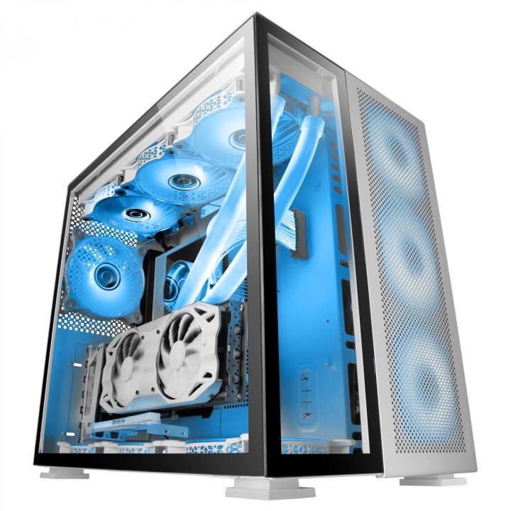 Mars Gaming MC-NOVA Torre Gaming Custom XXL E-ATX Aluminio Aeroespacial Doble Ventana Completa Cristal Templado Estructura