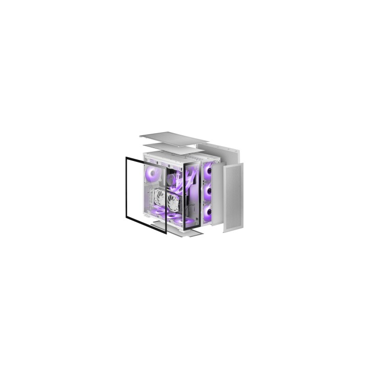 Mars Gaming MC-NOVA Torre Gaming Custom XXL E-ATX Aluminio Aeroespacial Doble Ventana Completa Cristal Templado Estructura