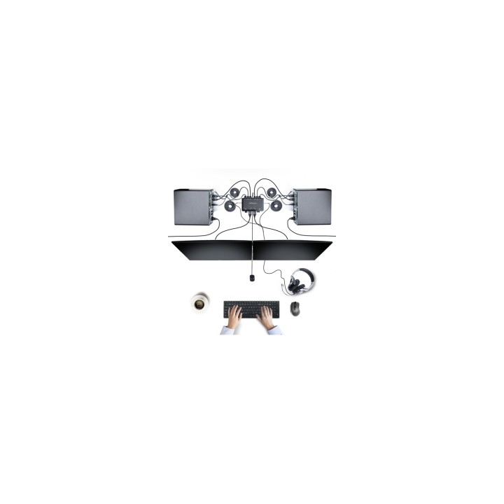 StarTech.com C2-D46-UAC-CBL-KVM interruptor KVM Negro