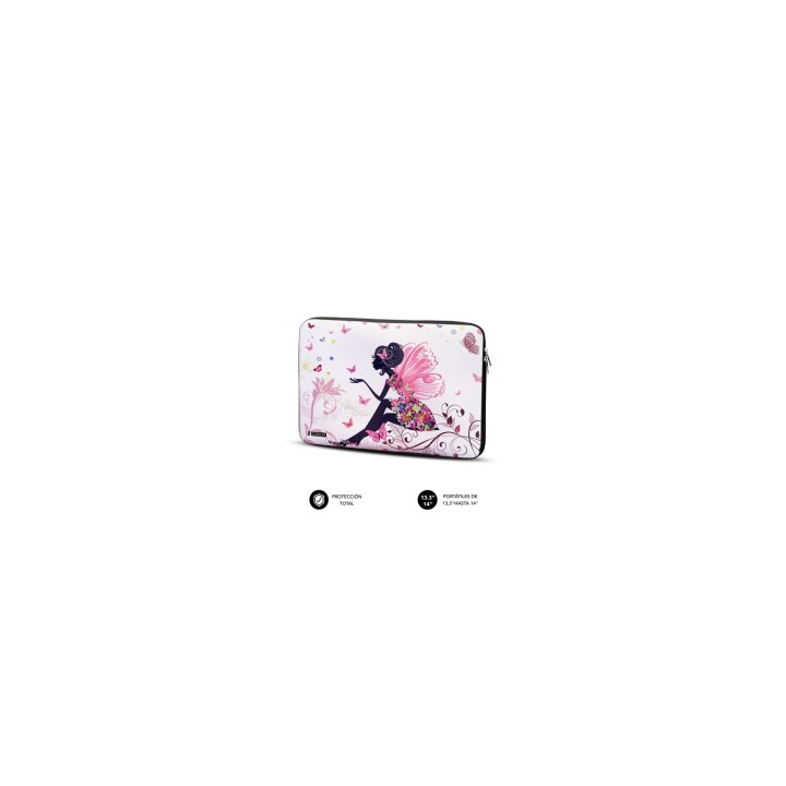 SUBBLIM Funda Ordenador Neopreno Trendy Sleeve Neo Hada 13,3-14"